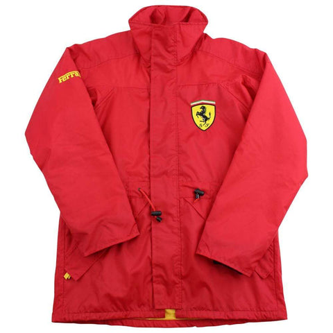 Manteau rouge avec logo Ferrari
