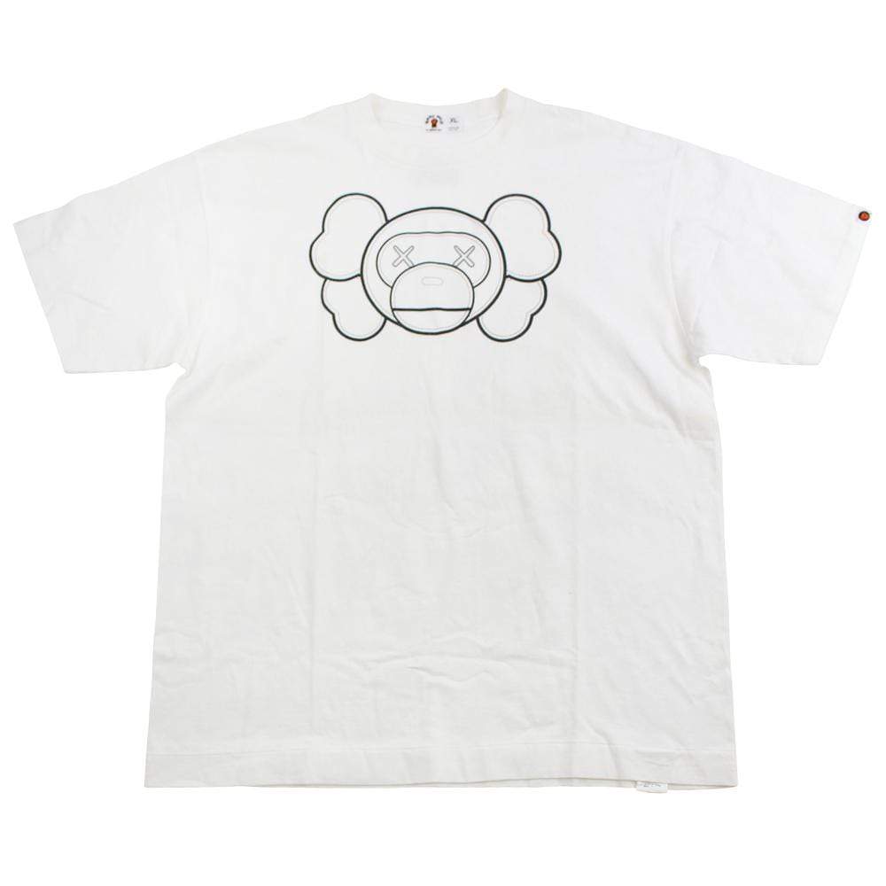 Bape x Kaws Milo Head Tee White - SaruGeneral