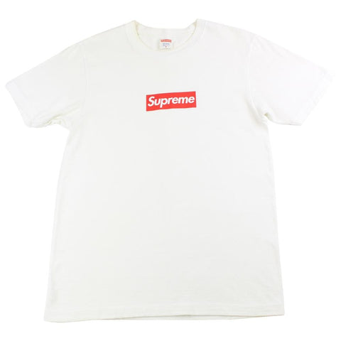 T-shirt Supreme 20e anniversaire avec logo box blanc 2014
