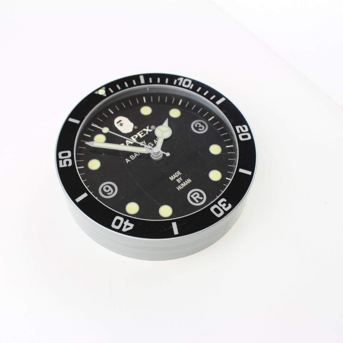 Bape circular desk Clock w stand - SaruGeneral