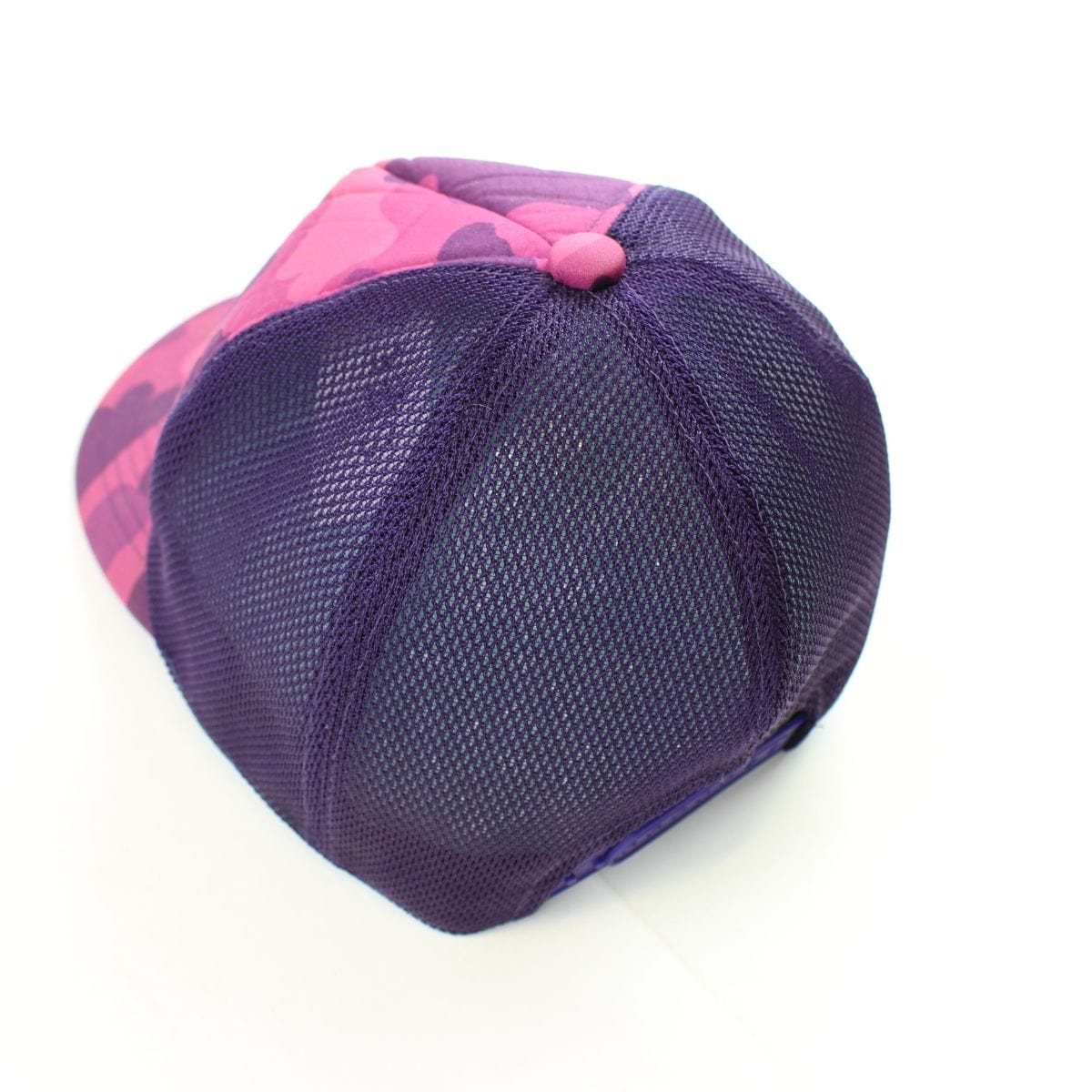 bape purple camo college logo trucker - SaruGeneral