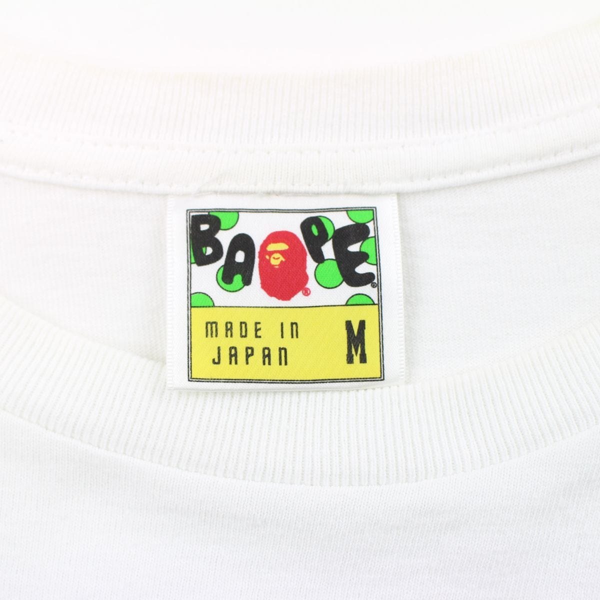 Bape ape Camo Text Tee White - SaruGeneral