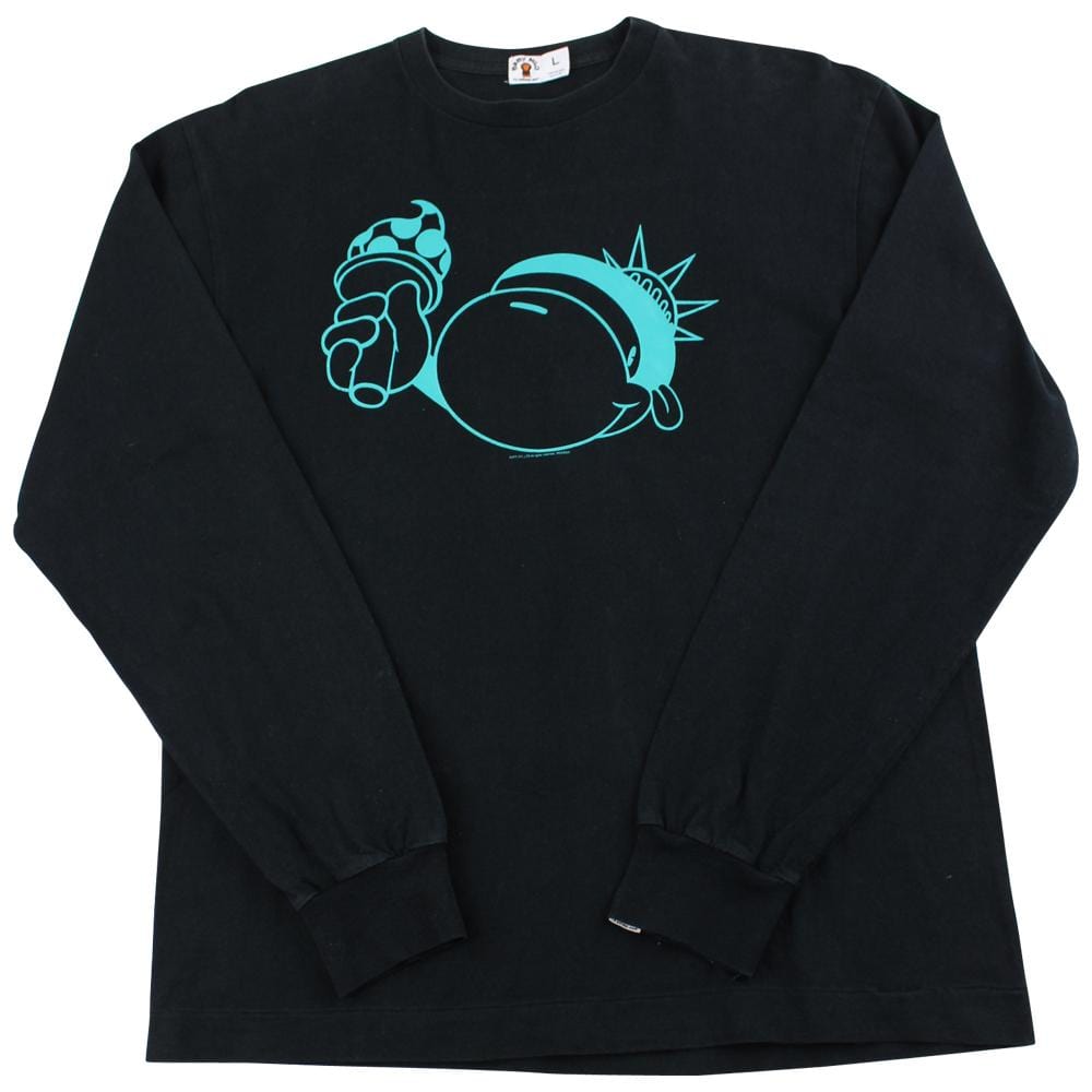 bape nyc blue milo ls black - SaruGeneral