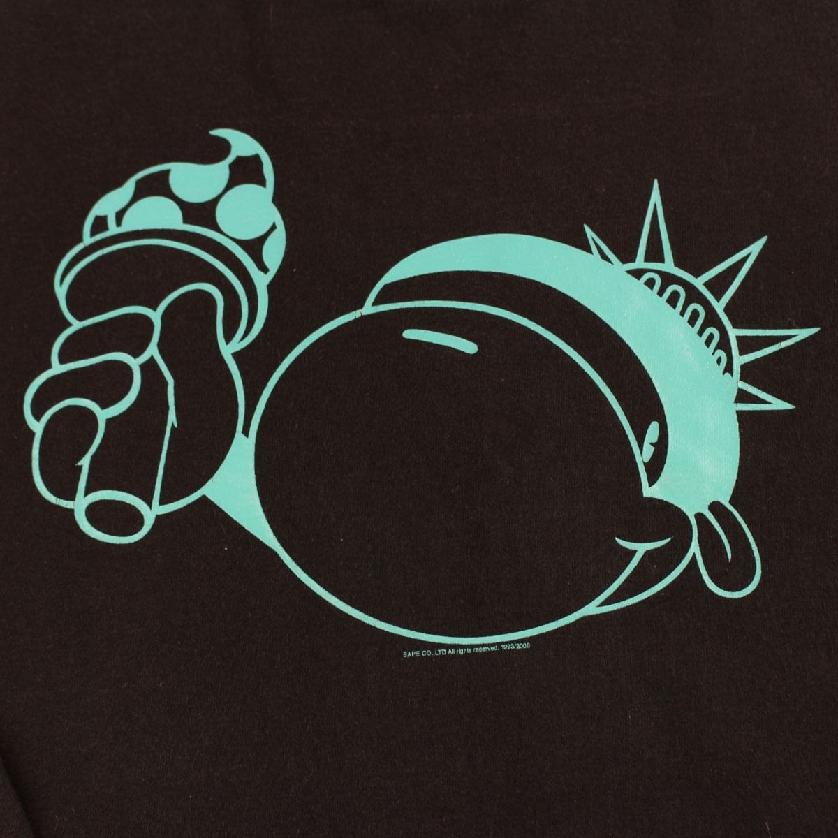 bape nyc blue milo ls black - SaruGeneral