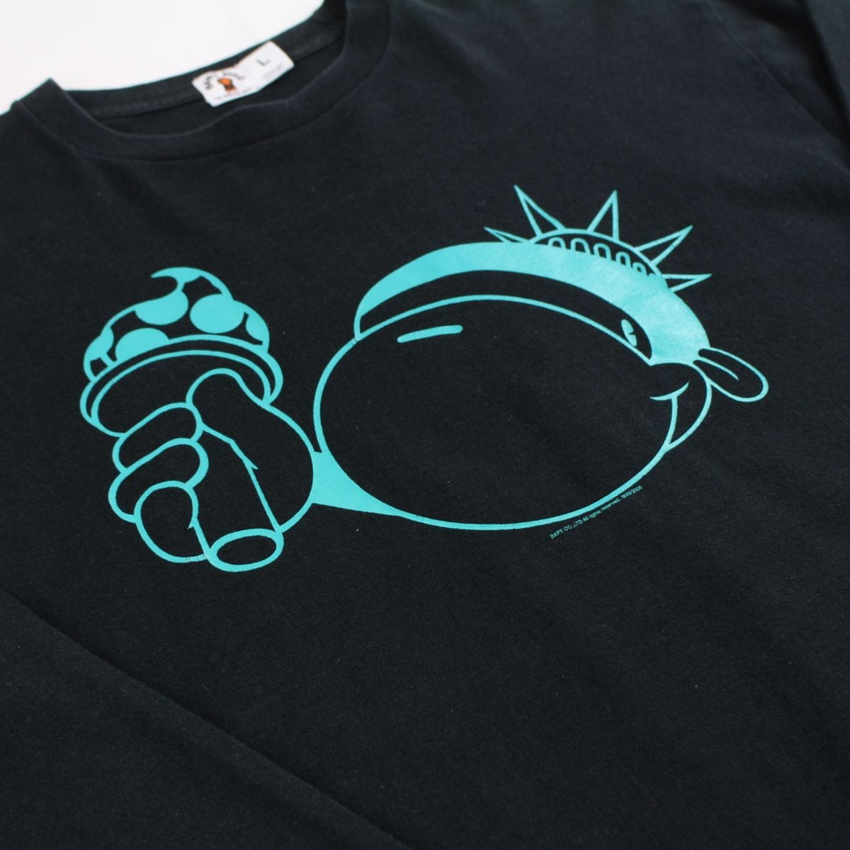 bape nyc blue milo ls black - SaruGeneral