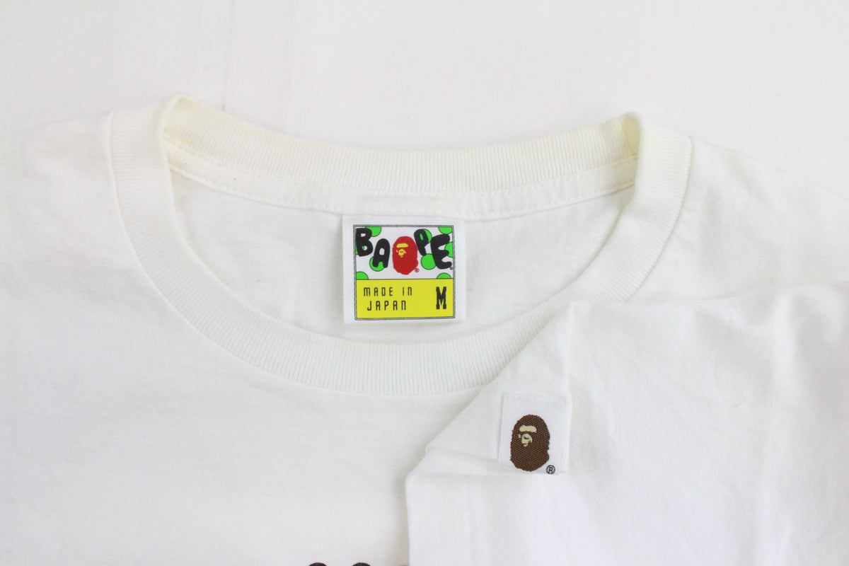 Bape Baby Milo Borg Tee White - SaruGeneral