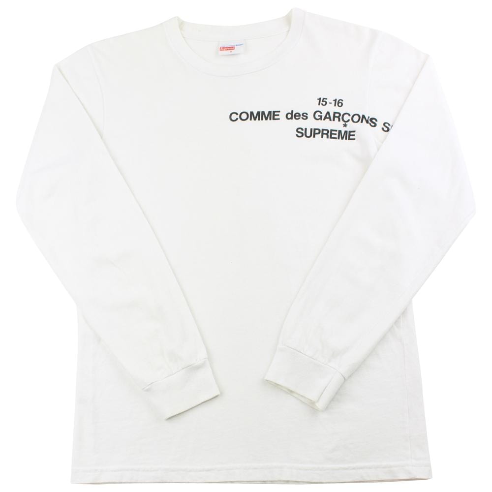 Supreme x Comme des garcon CDG 15-16 LS White - SaruGeneral