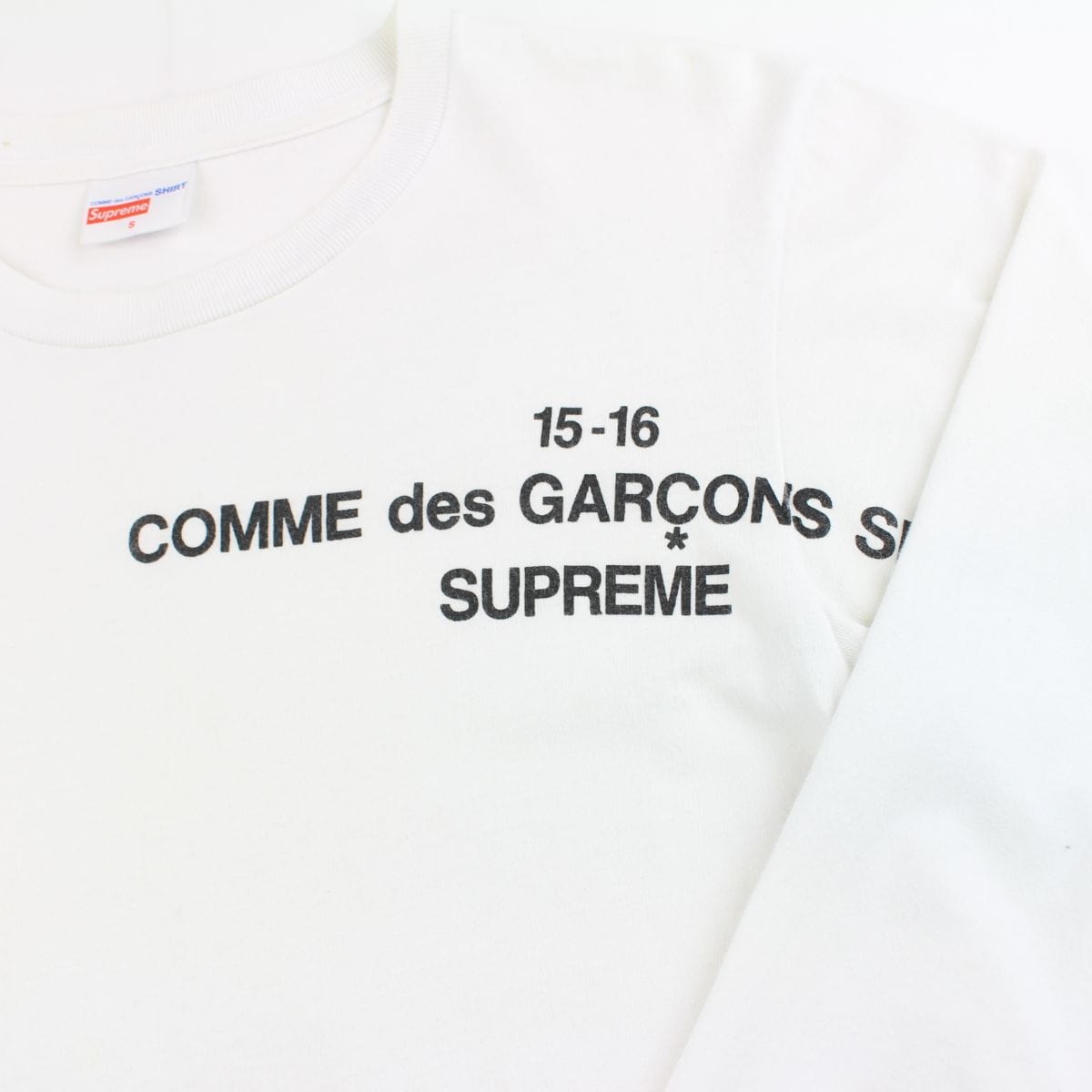 Supreme x Comme des garcon CDG 15-16 LS White - SaruGeneral
