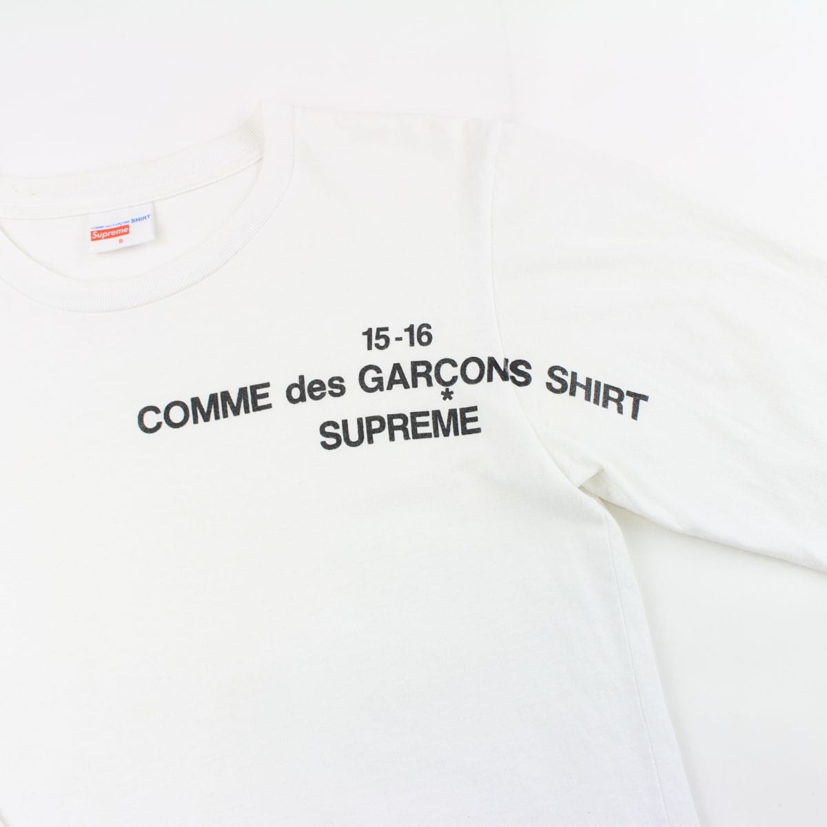 Supreme x Comme des garcon CDG 15-16 LS White - SaruGeneral