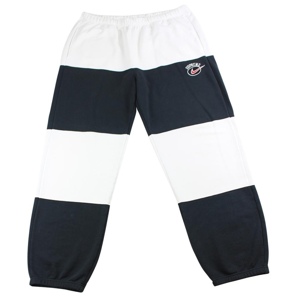 Supreme x Nike Stripe sweatpants Navy 2018 - SaruGeneral