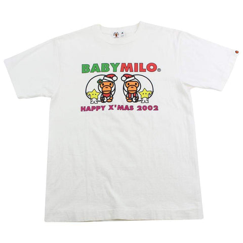 T-shirt Bape Baby Milo Santa 2002 blanc