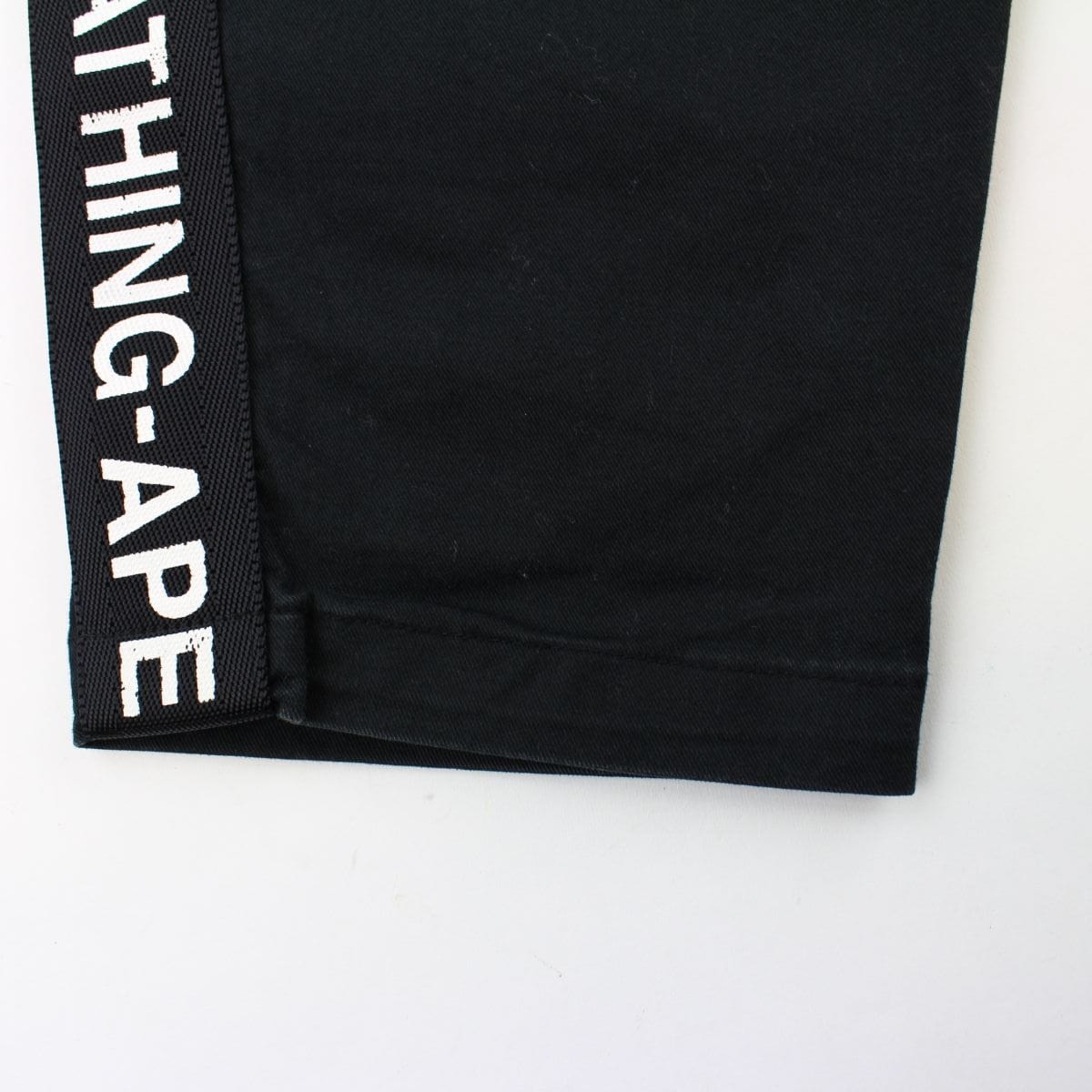 bape black strip cargo pants - SaruGeneral