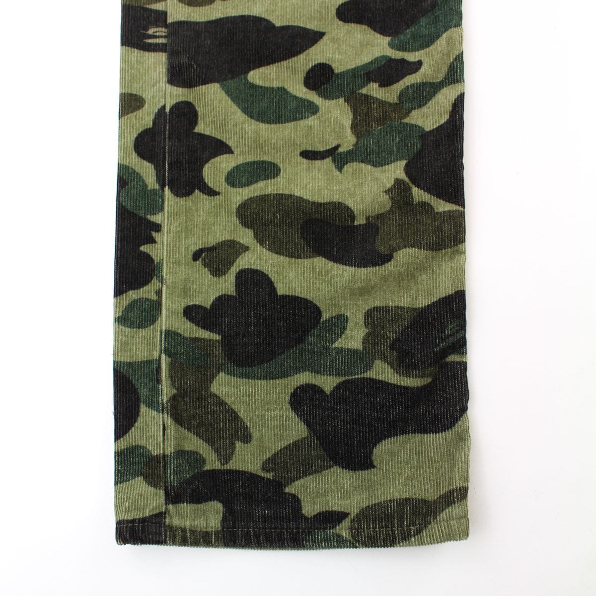 Bape 1st Green Camo Corduroy Pants - SaruGeneral