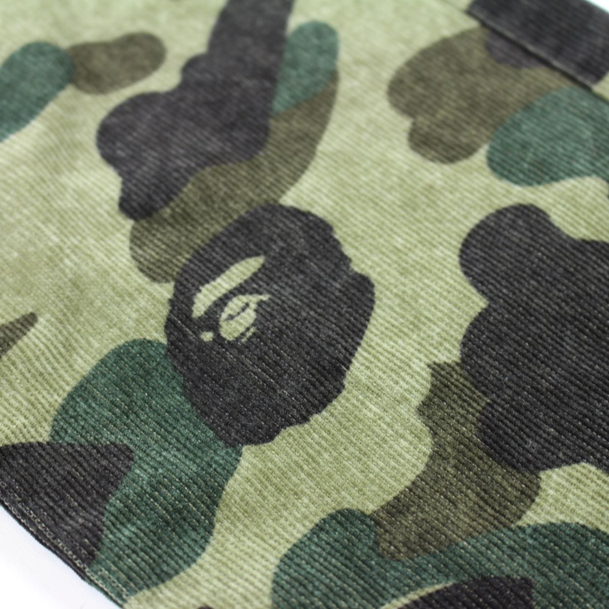 Bape 1st Green Camo Corduroy Pants - SaruGeneral