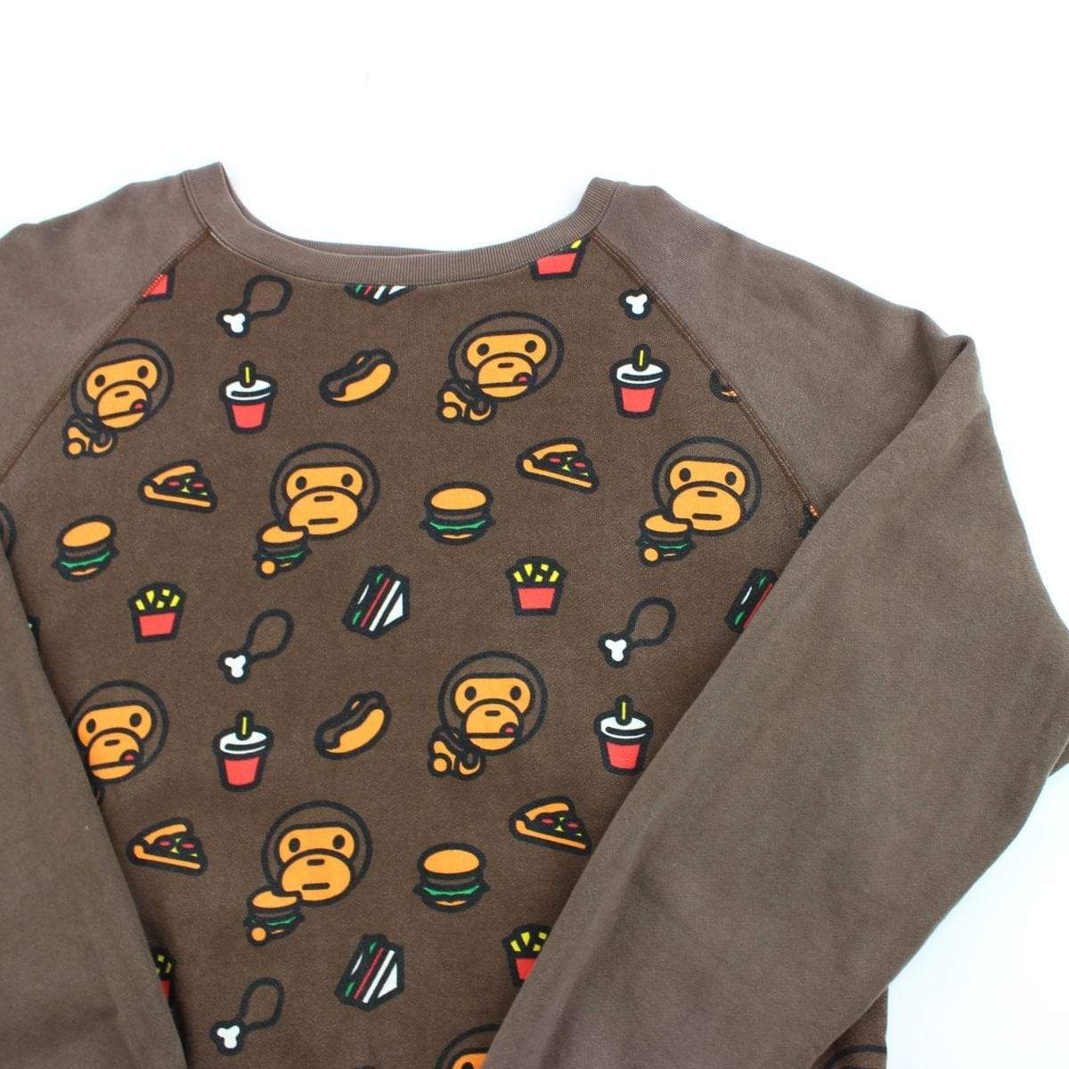 Bape Baby Milo Food Monogram Crewneck Brown - SaruGeneral