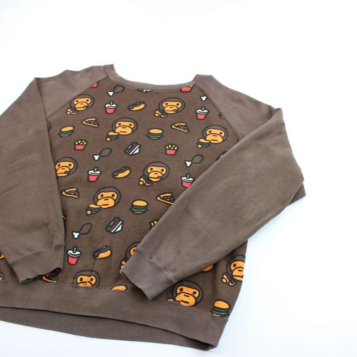 Bape Baby Milo Food Monogram Crewneck Brown - SaruGeneral