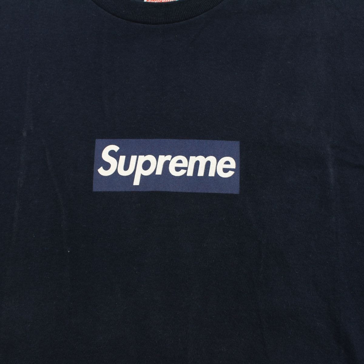 Supreme x New York Yankees Box Logo Tee Navy - SaruGeneral