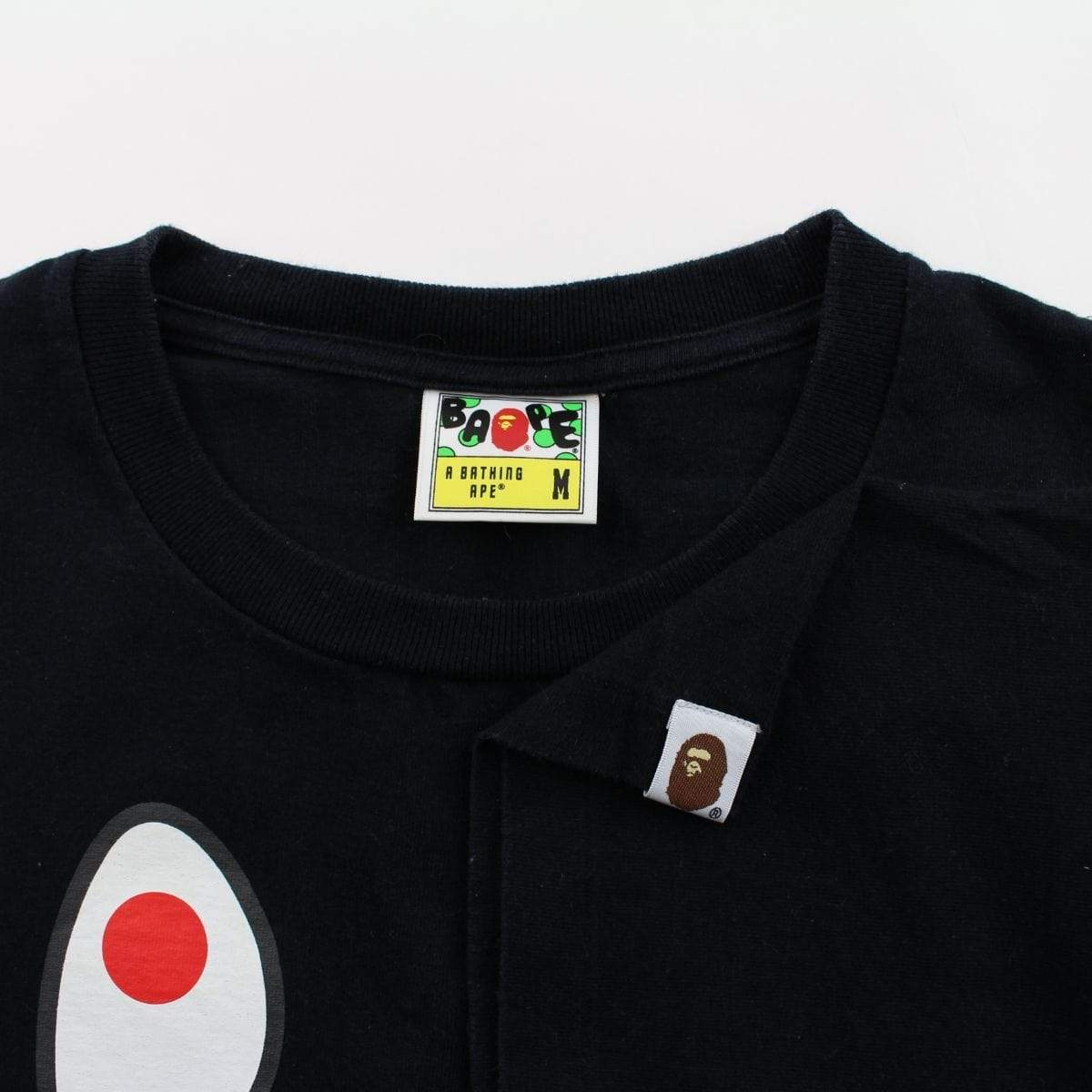 Bape Grey Shark Face Tee Black - SaruGeneral