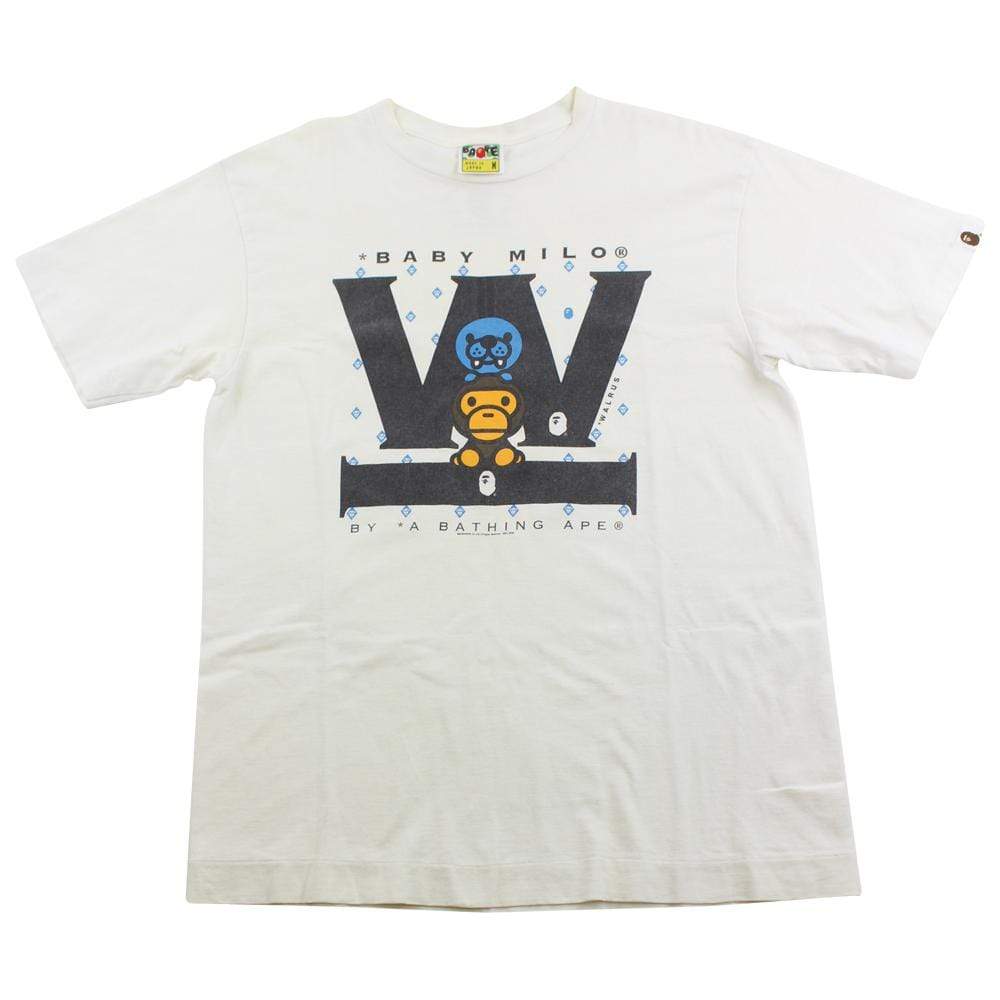 Bape Baby Milo Walrus Tee White - SaruGeneral