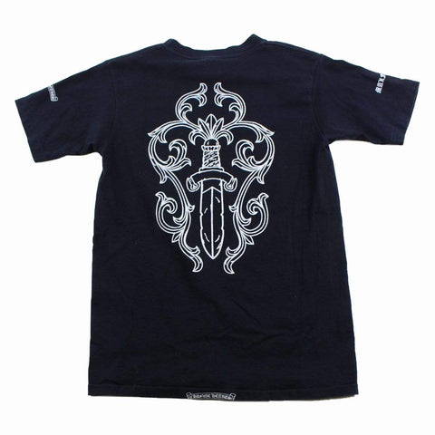 T-shirt noir avec poche et logo Chrome Hearts at Maxfield LA