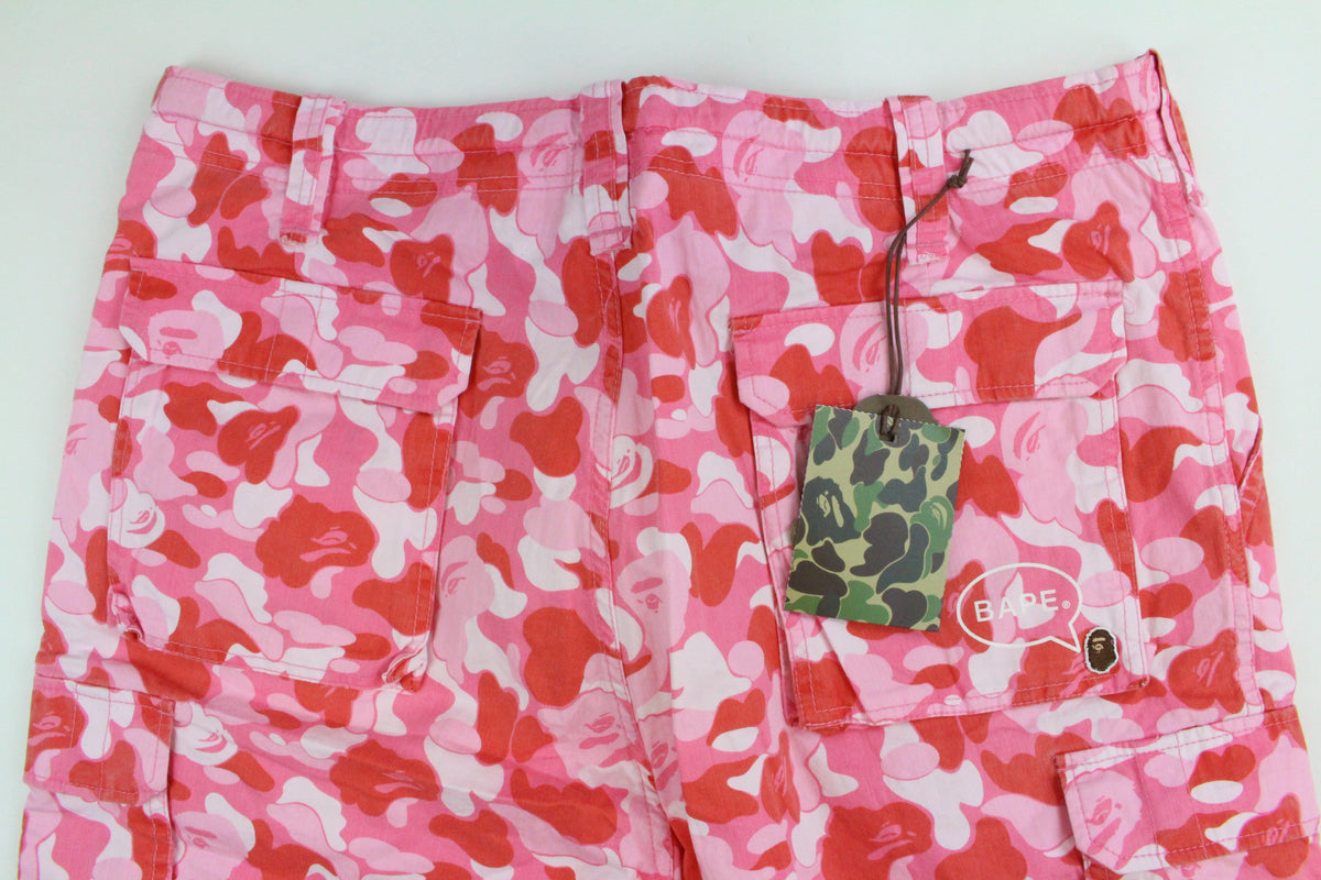 Bape ABC Pink Camo Cargo Pants - SaruGeneral