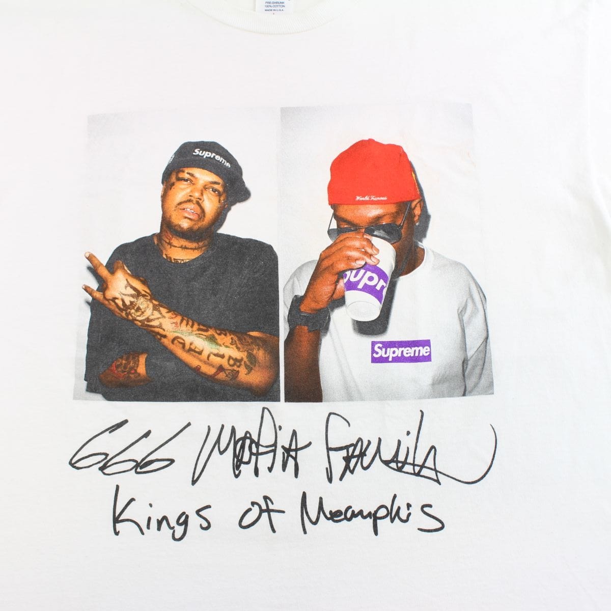 supreme x 36 three six mafia tee white 2012 - SaruGeneral