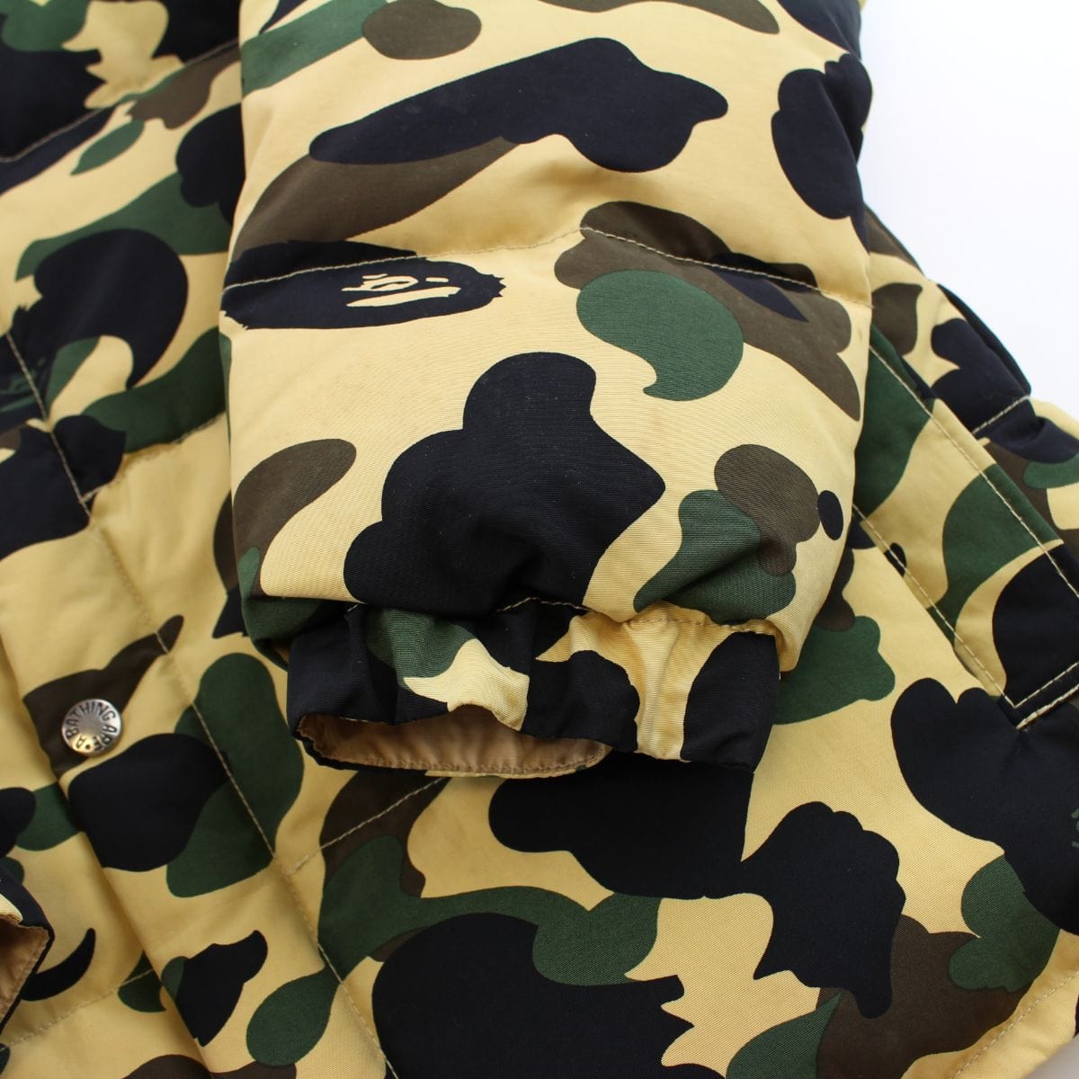bape 1st yellow camo puffer jacket - SaruGeneral