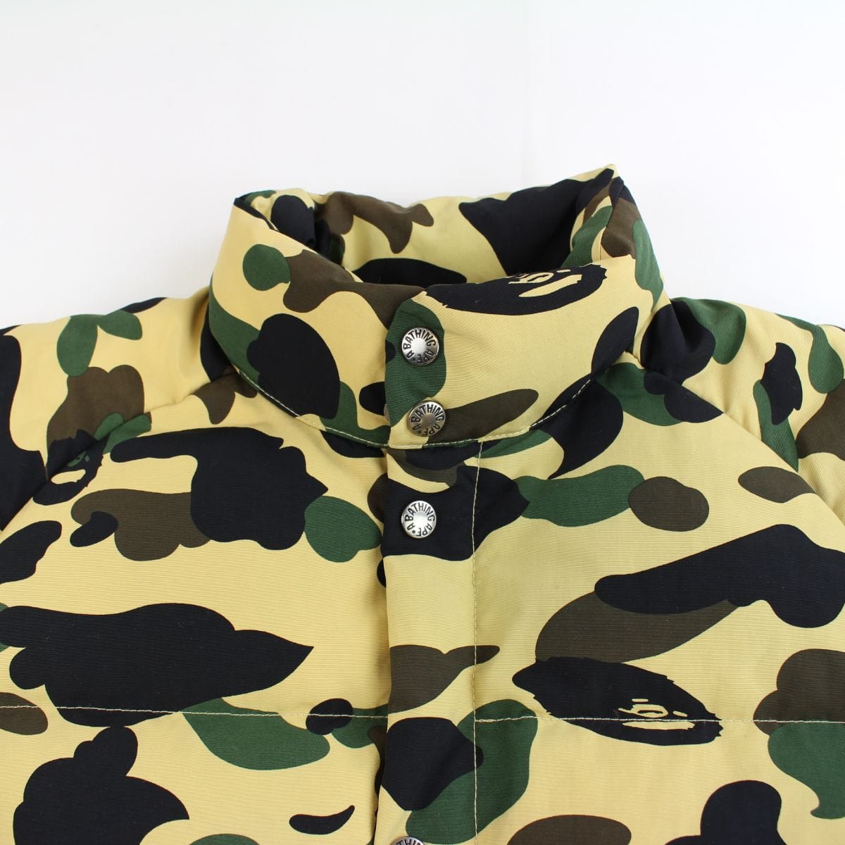 bape 1st yellow camo puffer jacket - SaruGeneral