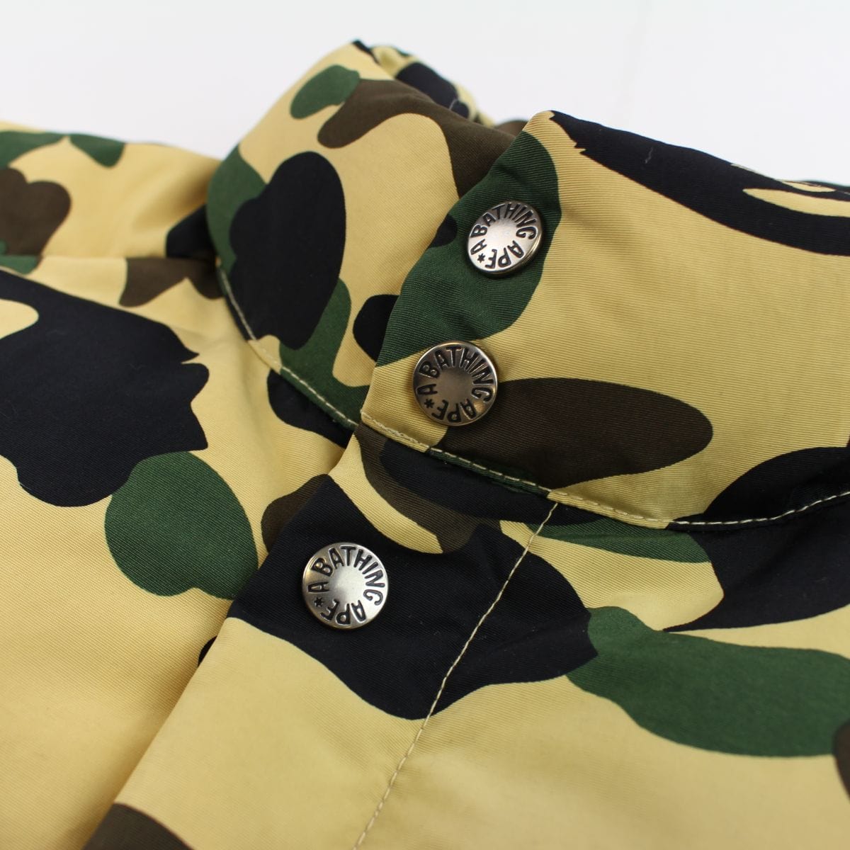 bape 1st yellow camo puffer jacket - SaruGeneral