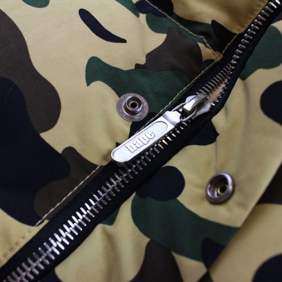 bape 1st yellow camo puffer jacket - SaruGeneral