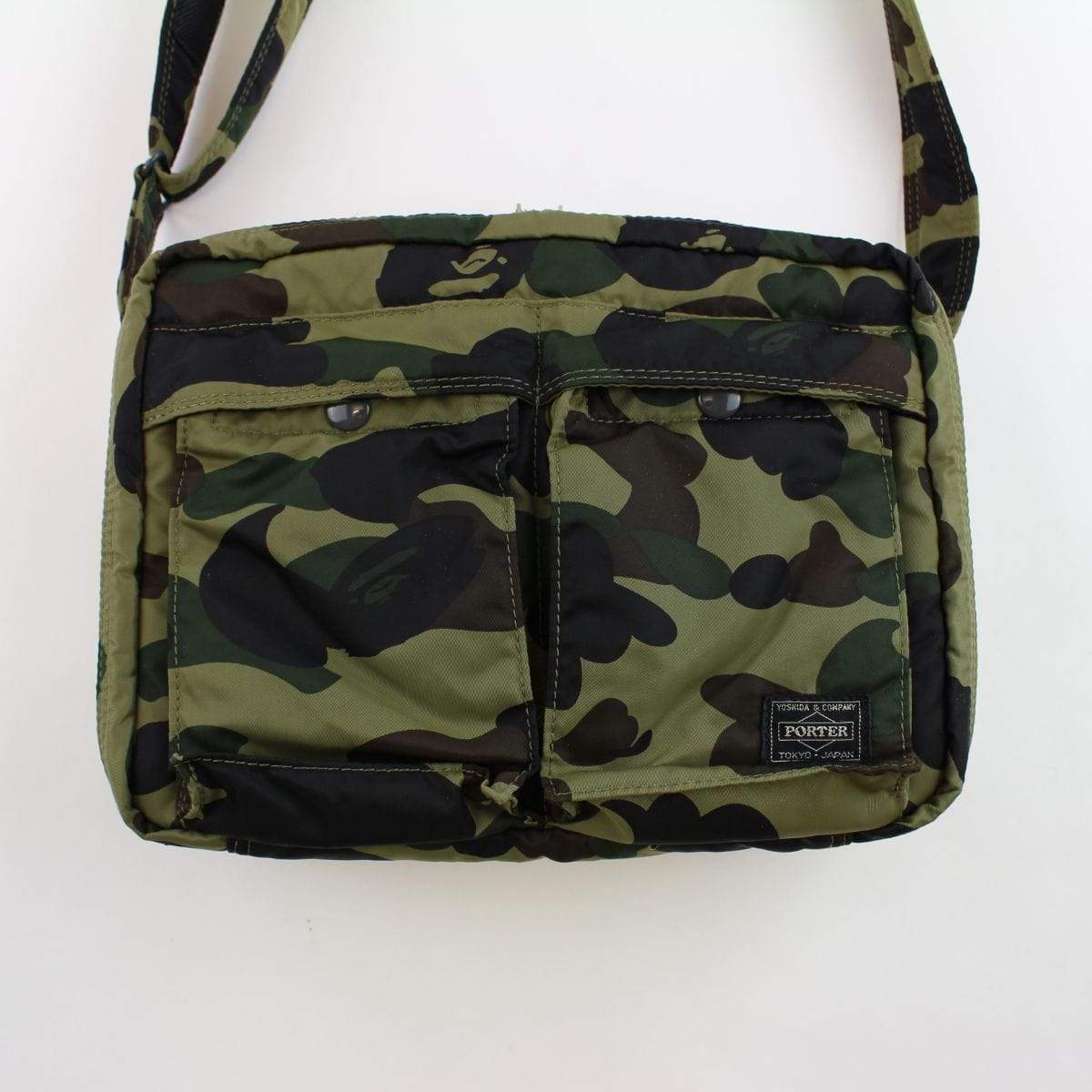 Bape 1st Green Camo Porter Bag - SaruGeneral
