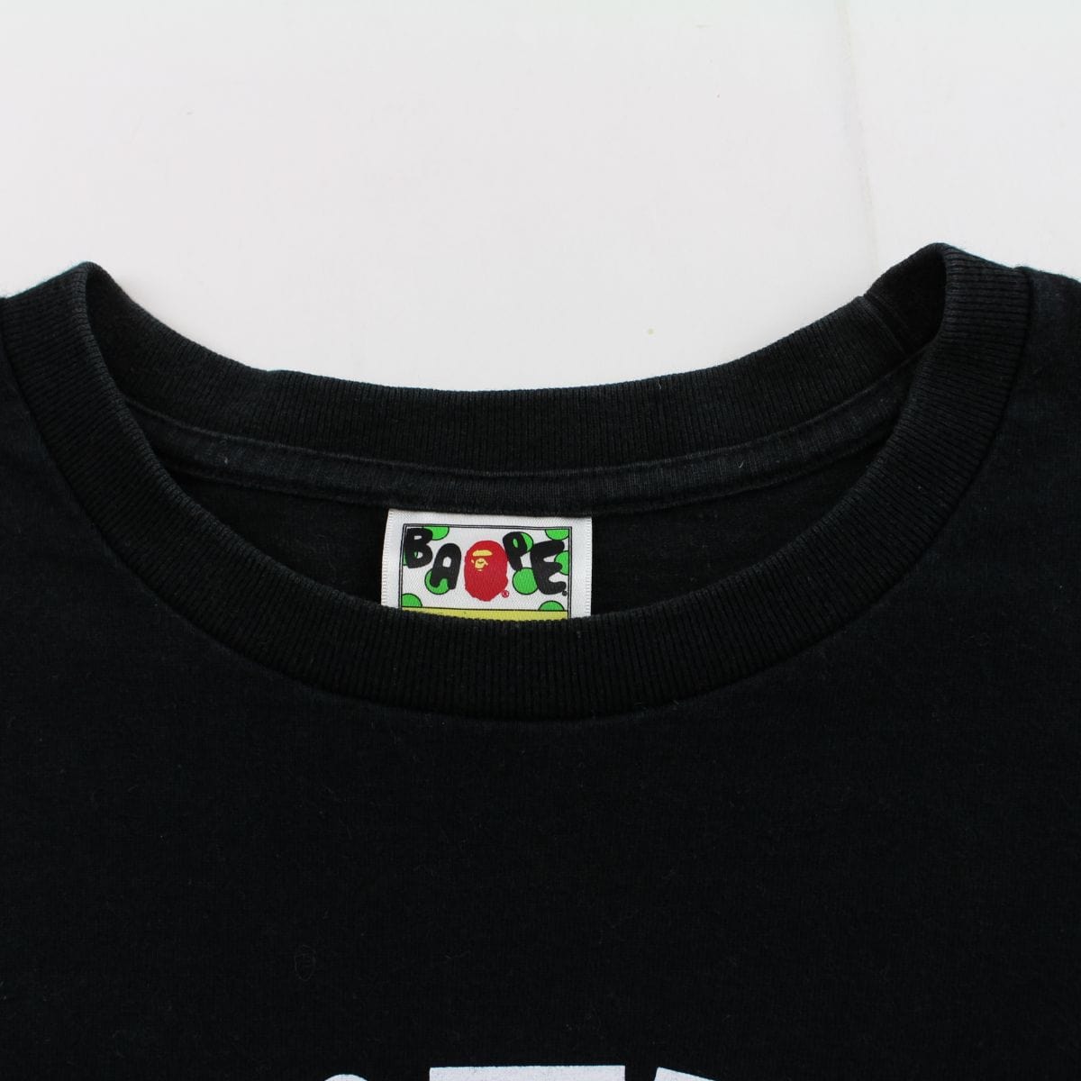 bape x bearbrick college logo tee black - SaruGeneral