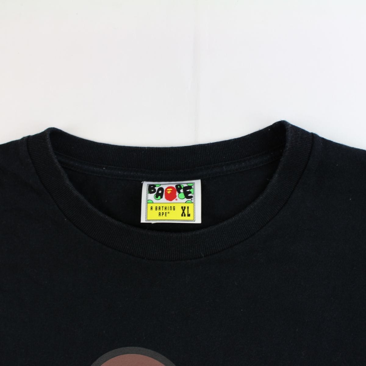 bape milo animal characters big ape logo tee black - SaruGeneral