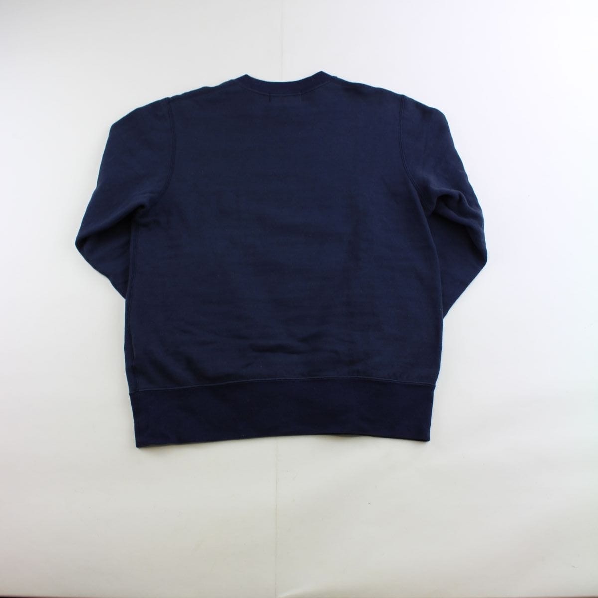 bape rainbow felt college logo crewneck navy - SaruGeneral