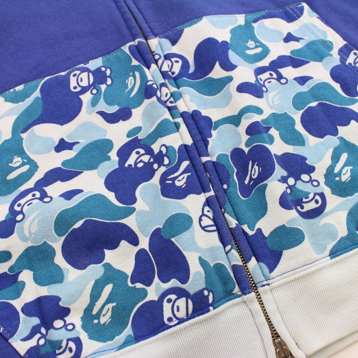 Bape abc milo blue Camo full zip L - SaruGeneral