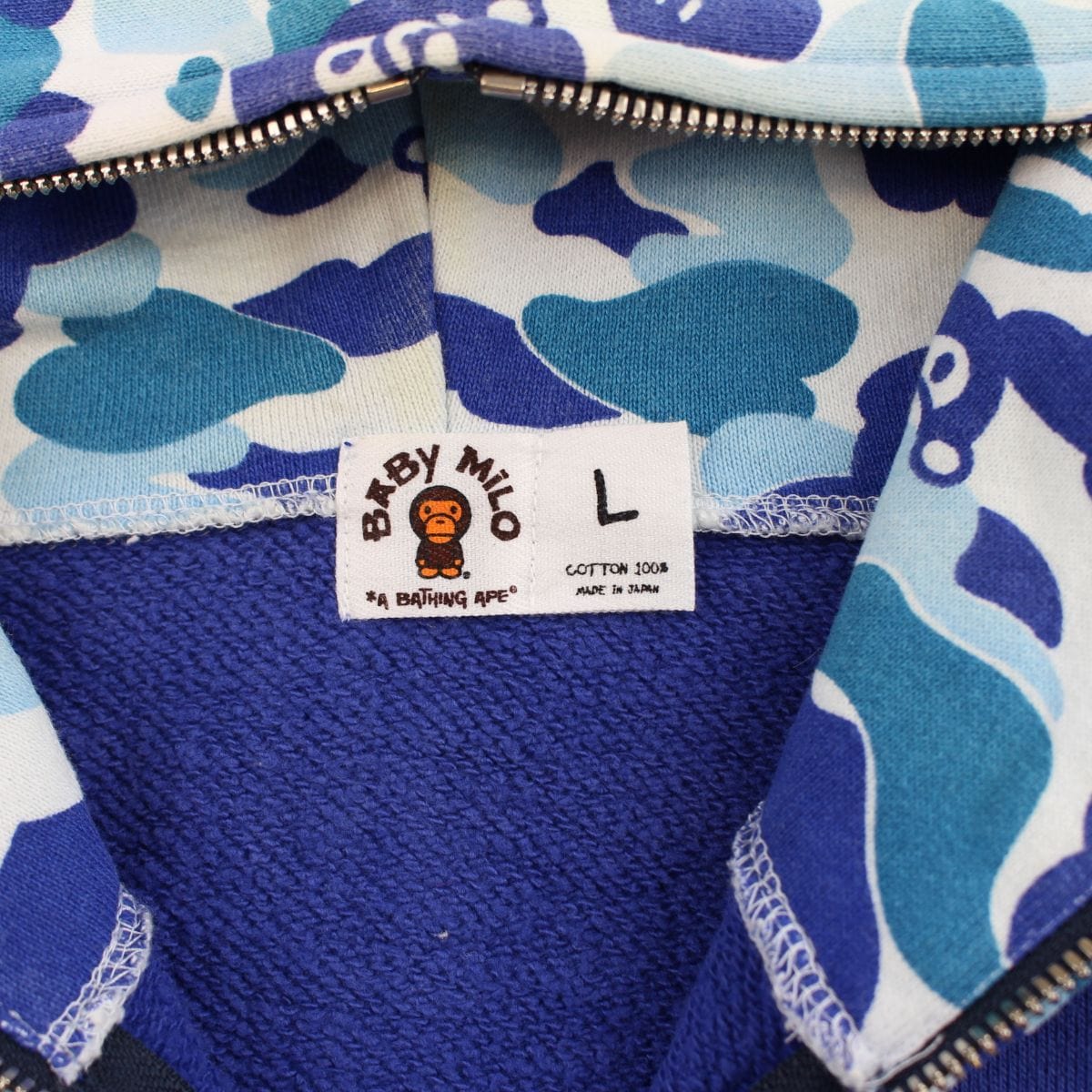 Bape abc milo blue Camo full zip L - SaruGeneral