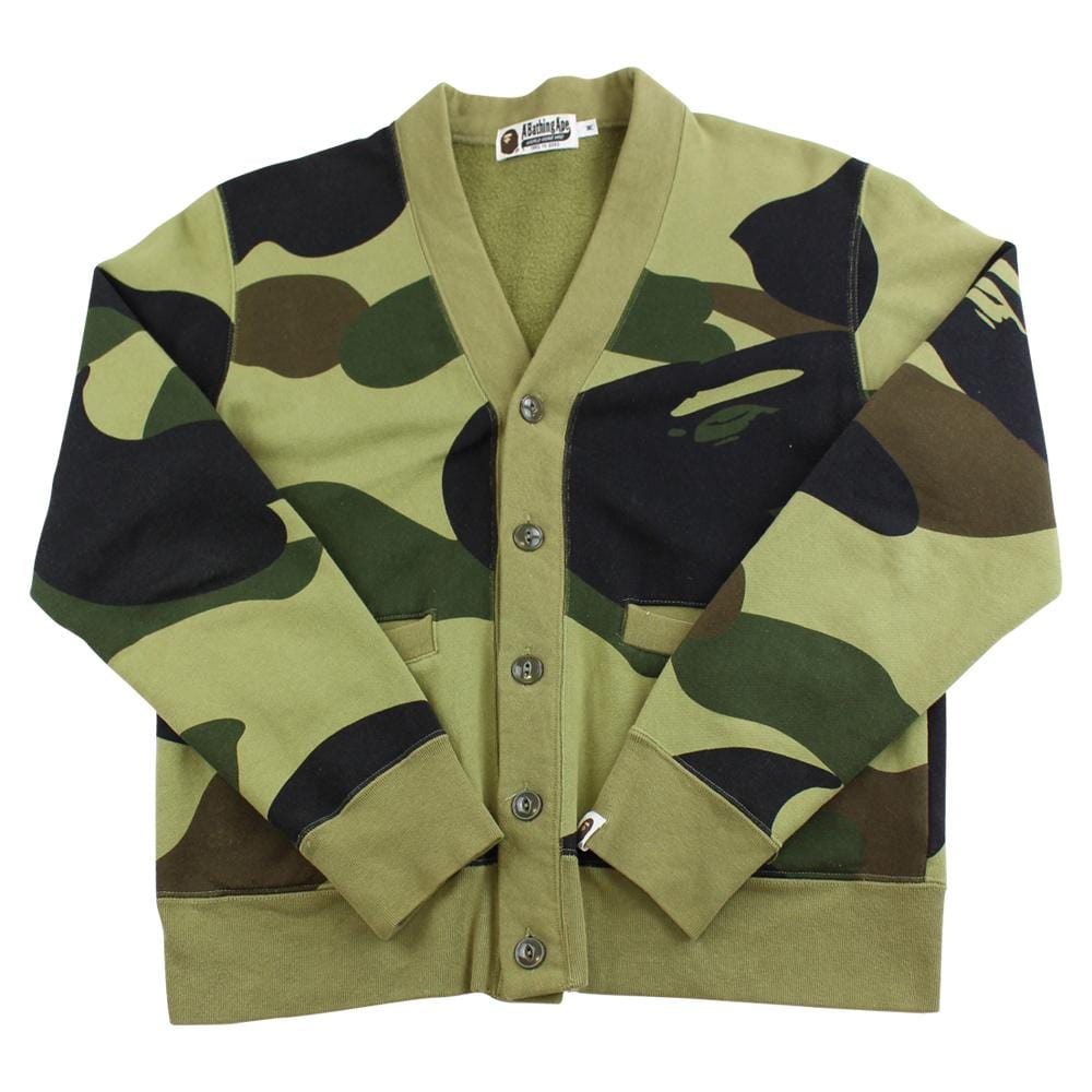 Bape 1st green camo cardigan Mid 90s - SaruGeneral