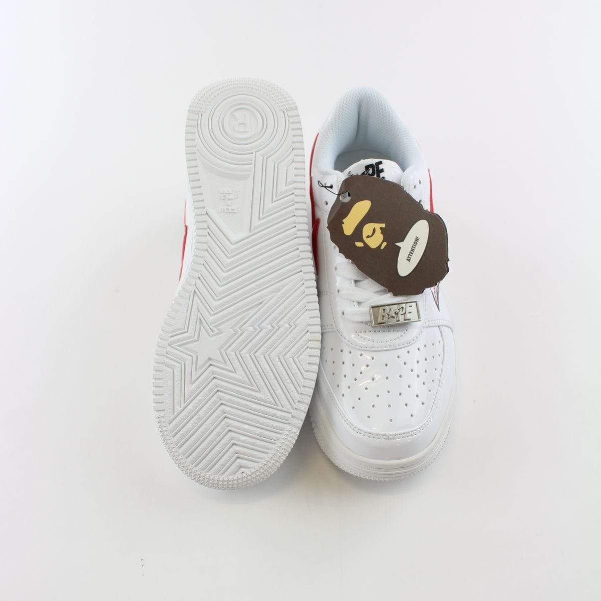 Bapesta Red Shark Face White - SaruGeneral