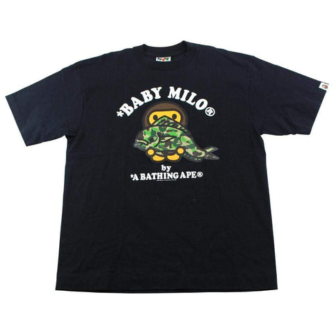 T-shirt Bape Baby Milo ABC Green Camo Fish noir