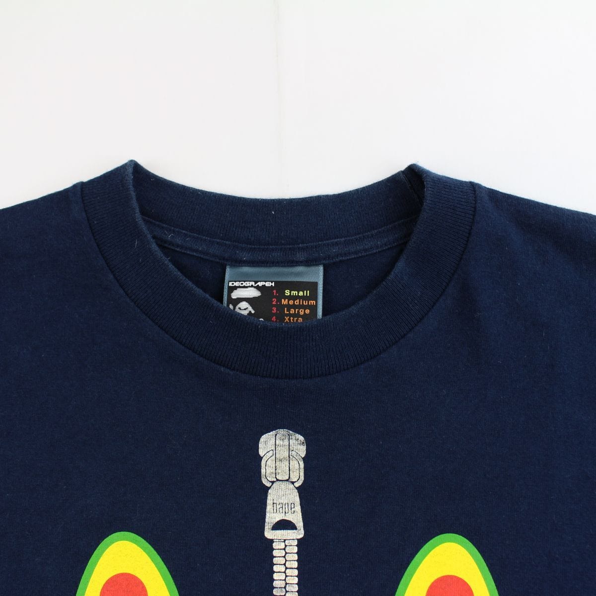 bape green shark face tee navy - SaruGeneral