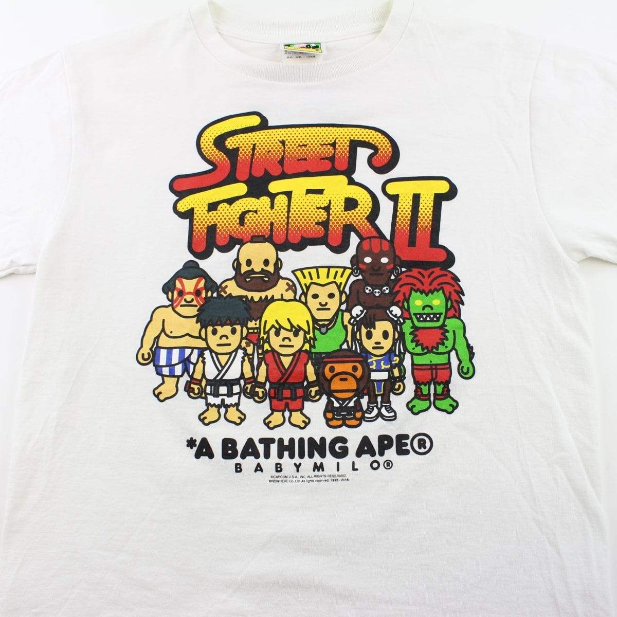 Bape x Street Fighter Logo Tee White - SaruGeneral