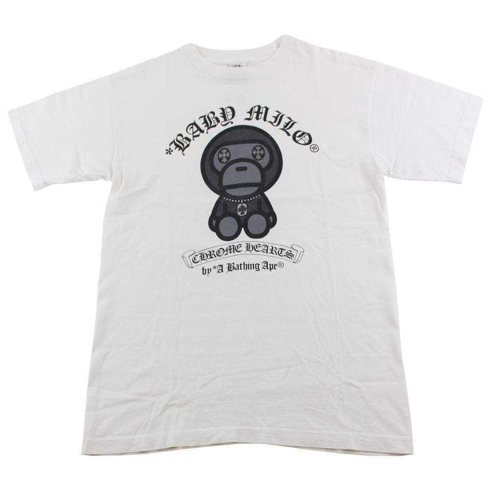 Bape x Chrome Hearts Baby Milo Logo Tee Black - SaruGeneral