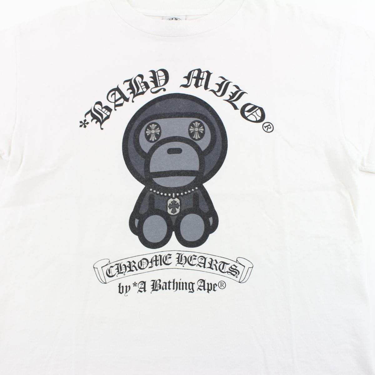 Bape x Chrome Hearts Baby Milo Logo Tee Black - SaruGeneral