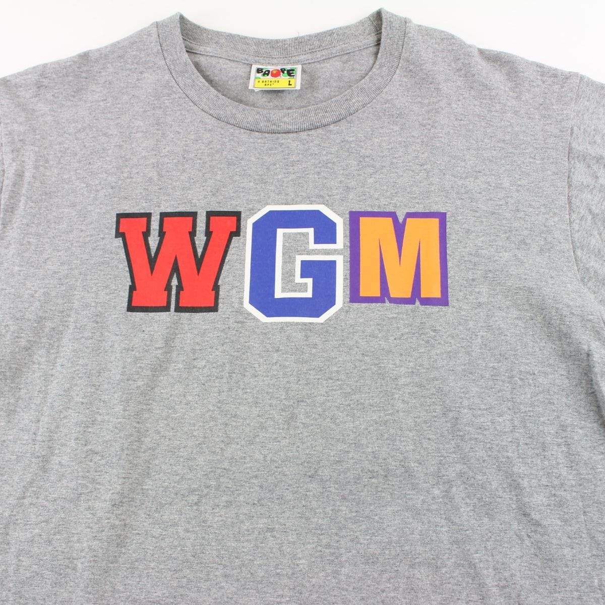 Bape WGM Shark Face Tee Grey - SaruGeneral