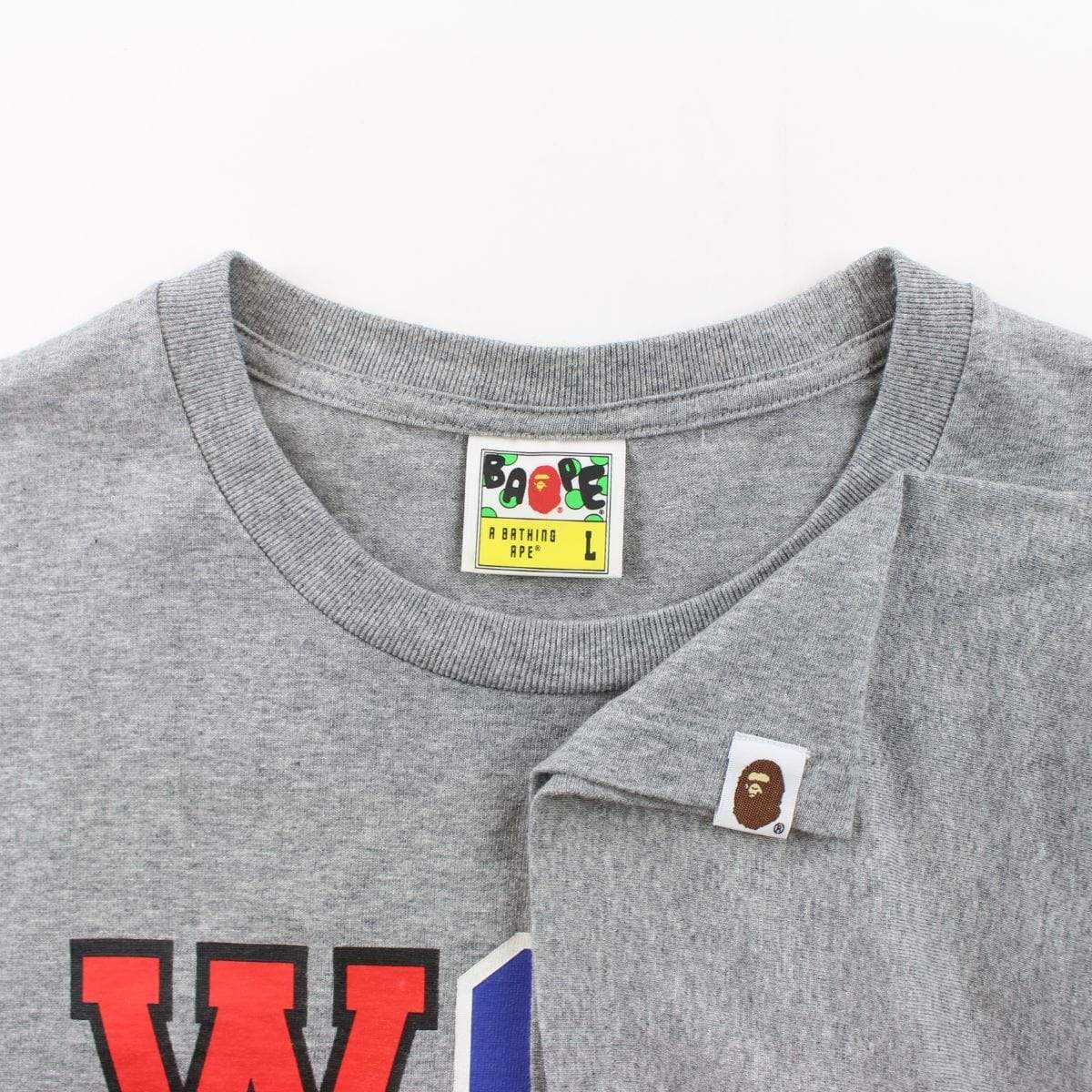Bape WGM Shark Face Tee Grey - SaruGeneral