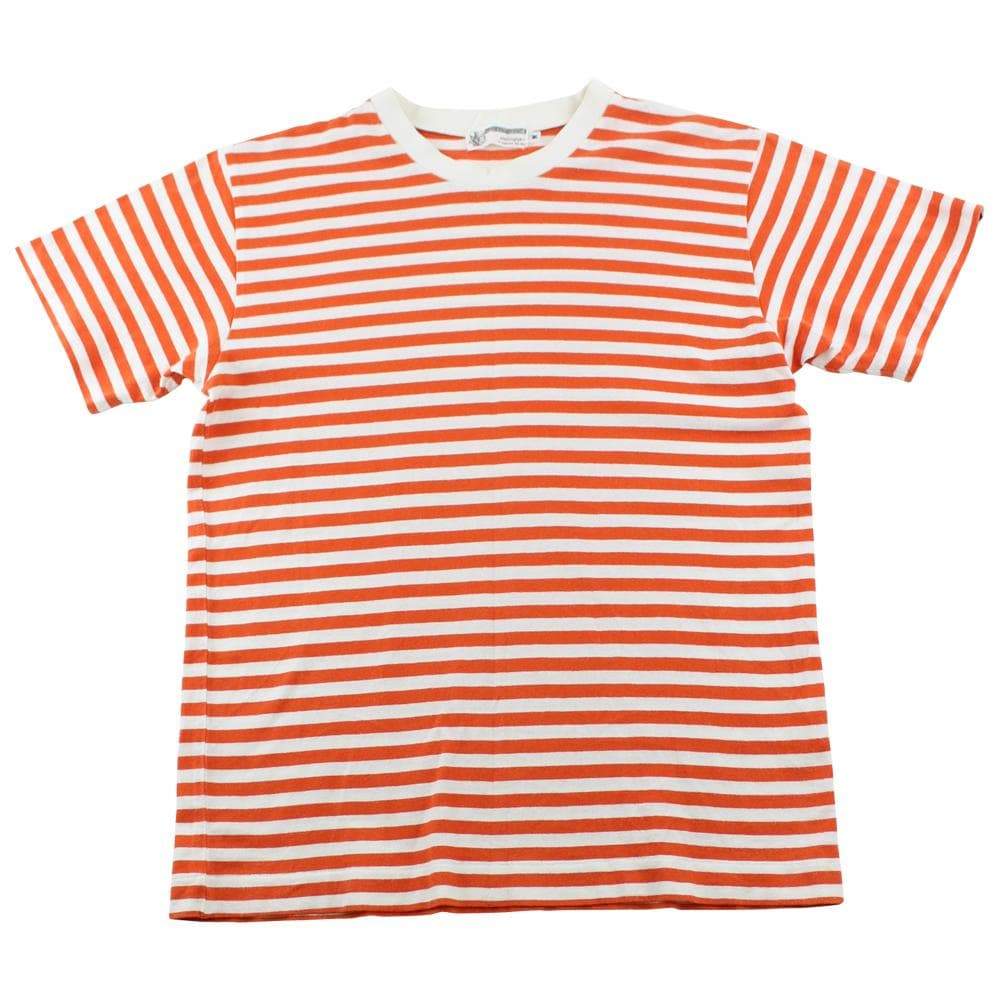 Bape Orange & White Stripe Tee - SaruGeneral