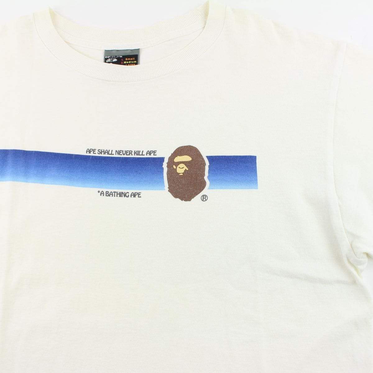 Bape A.S.N.K.A Blue Gradient Box Tee White - SaruGeneral
