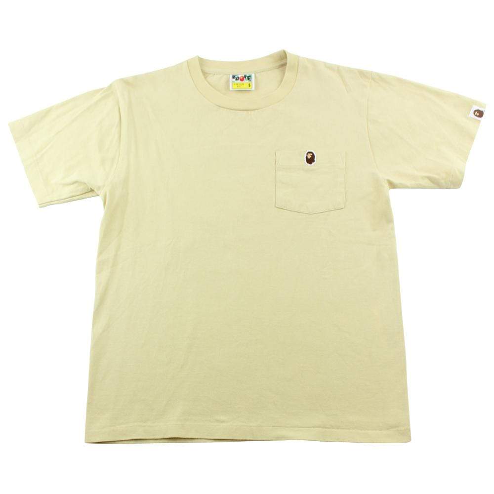 Bape Point Head Logo Pocket Tee tan - SaruGeneral