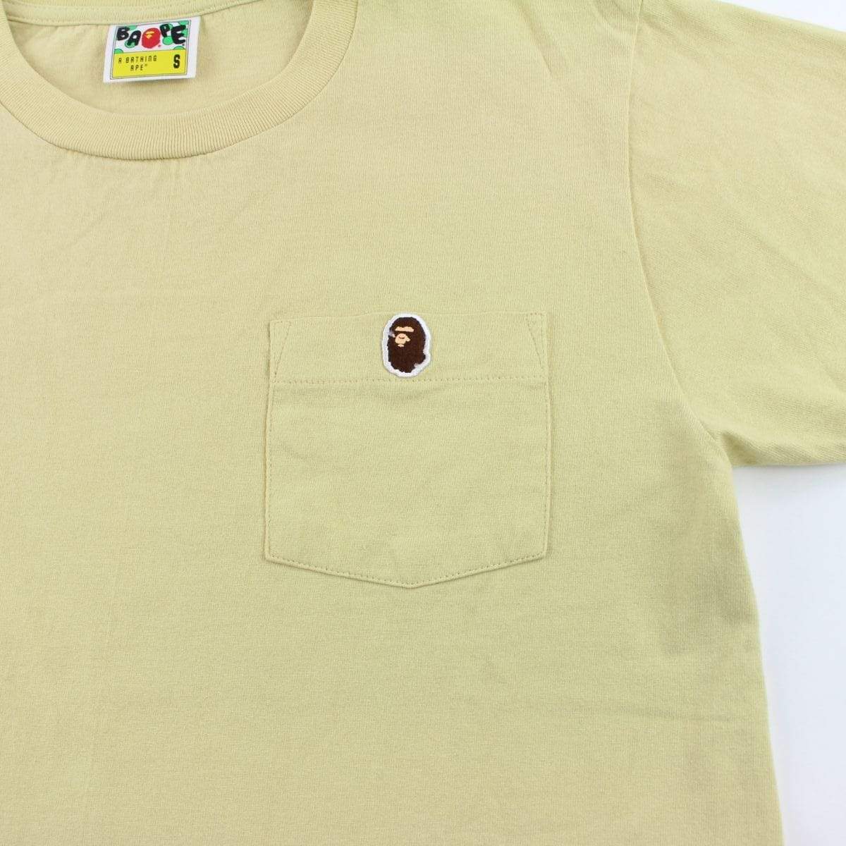Bape Point Head Logo Pocket Tee tan - SaruGeneral