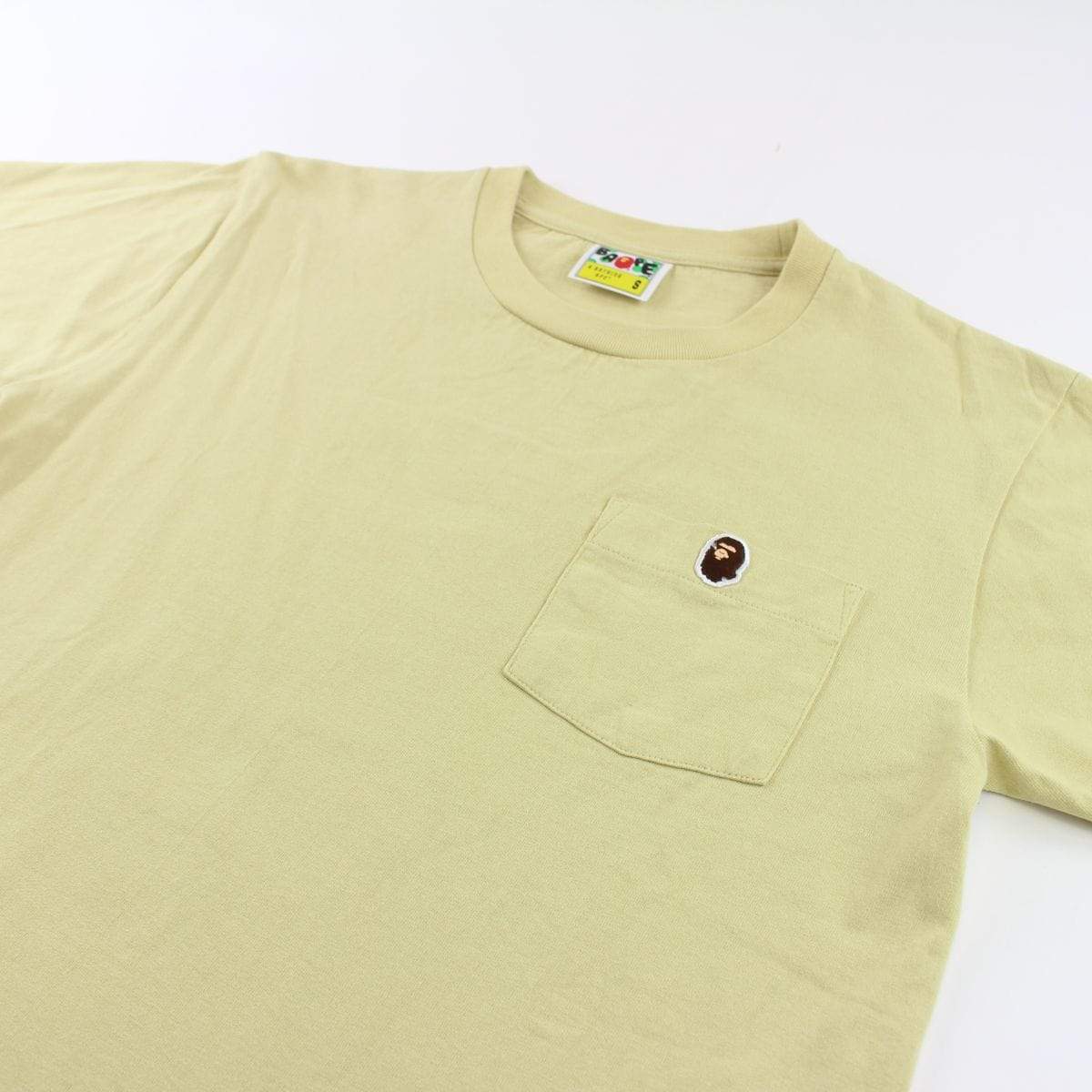 Bape Point Head Logo Pocket Tee tan - SaruGeneral
